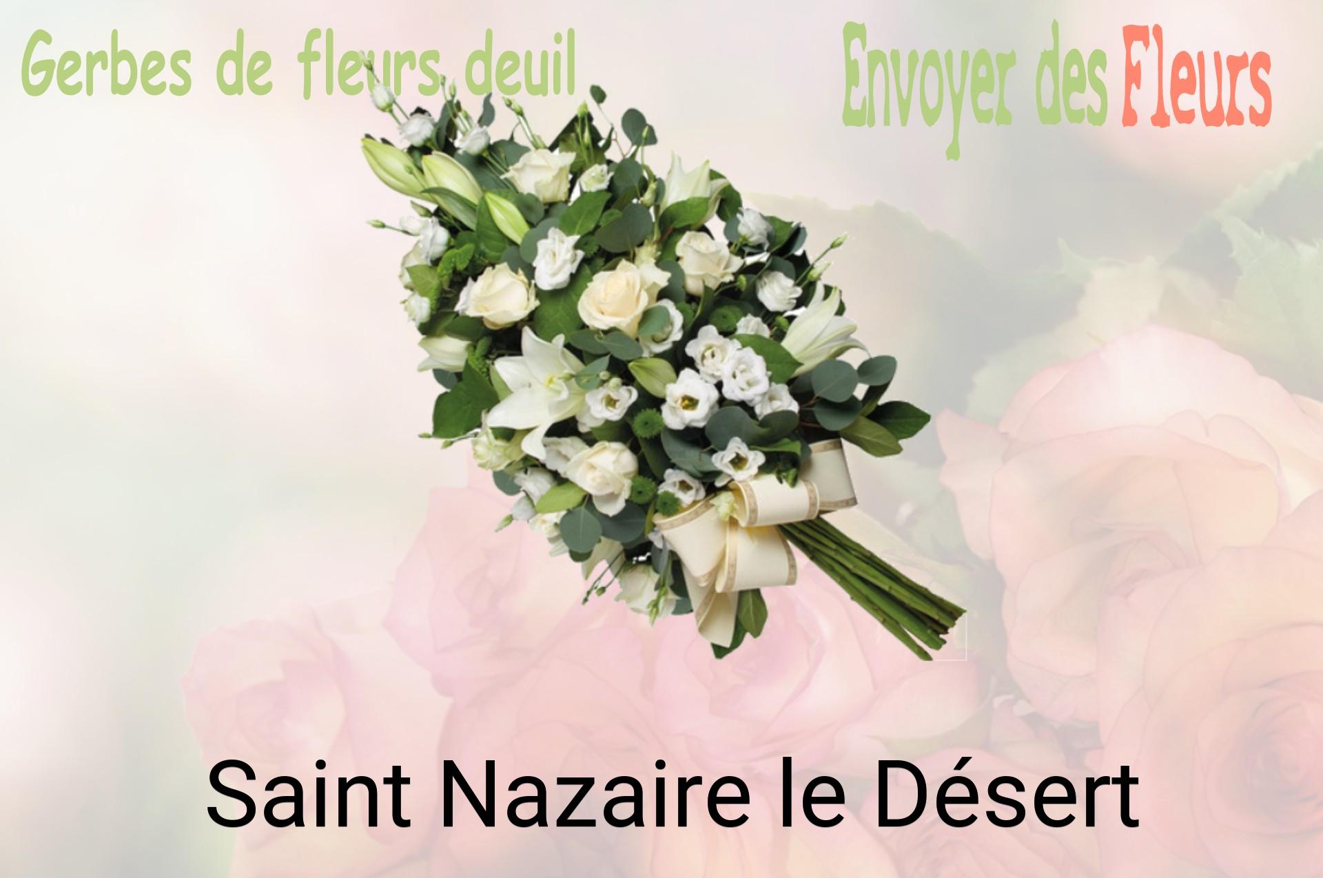 Gerbe de fleurs de deuil livrée à Saint-Nazaire-le-Désert